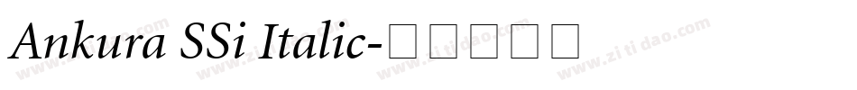 Ankura SSi Italic字体转换